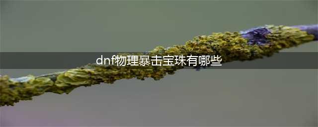dnf有哪些宝珠是物理攻击力 物理攻击宝珠属性一览(dnf物理暴击宝珠有哪些)