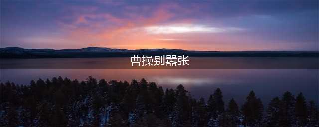 曹操别嚣张晕眩系武将一览 你还爬得起来吗