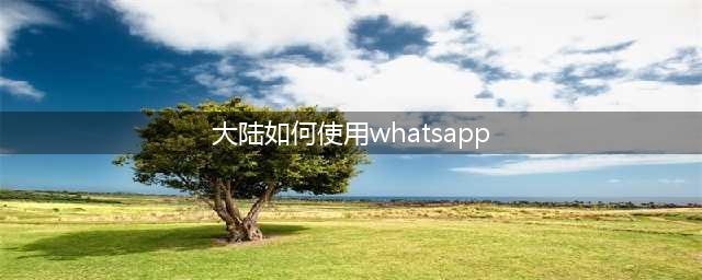 WhatsApp在中国大陆地区的安装与使用指南(大陆如何使用whatsapp)