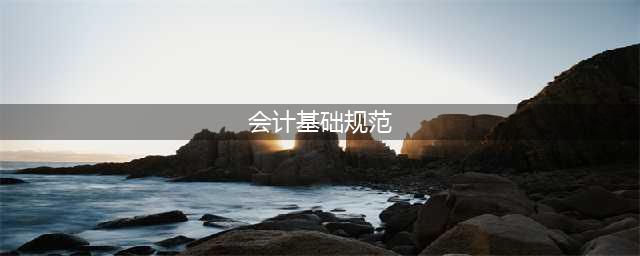 财政部《会计基础工作规范》（2019年修订）(会计基础规范)