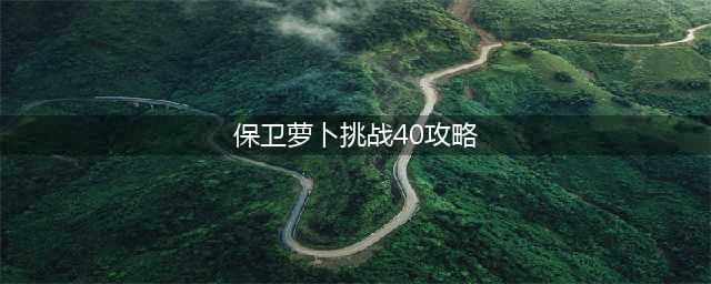 保卫萝卜4第40关怎么过-第40关满星通关攻略(保卫萝卜挑战40攻略)