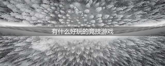 2022有哪些好玩的竞技类游戏 最新竞技类游戏排行榜(有什么好玩的竞技游戏)