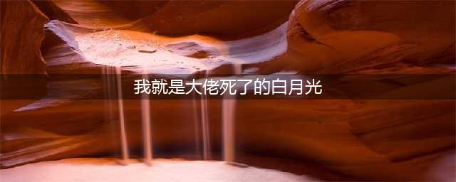 宠文《我就是大佬死了的白月光》：重回17岁的纪染发现了他的秘密，关于她自己(我就是大佬死了的白月光)