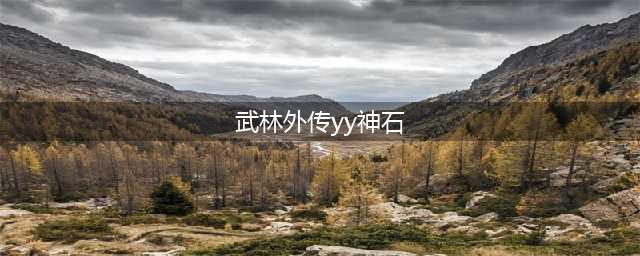 武林外传最后的yy神石怎么获得 yy神石获得技巧