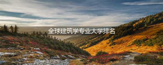 2019全球建筑学院排名TOP100(全球建筑学专业大学排名)