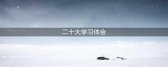 学习二十大心得体会(二十大学习体会)