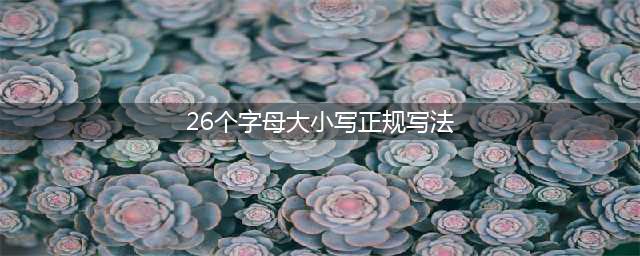 二十六个大小写字母规范的书写方法(26个字母大小写正规写法)