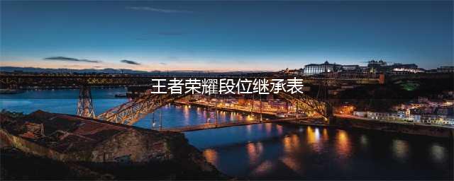 《王者荣耀》s28段位继承 S28全段位继承表图一览(王者荣耀段位继承表)