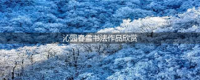 《沁园春·雪》原文书法欣赏，千古绝唱(沁园春雪书法作品欣赏)