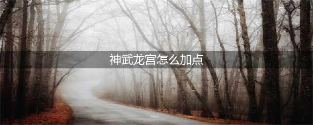 《神武3》手游龙宫怎么加点 龙宫加点攻略分享(神武龙宫怎么加点)