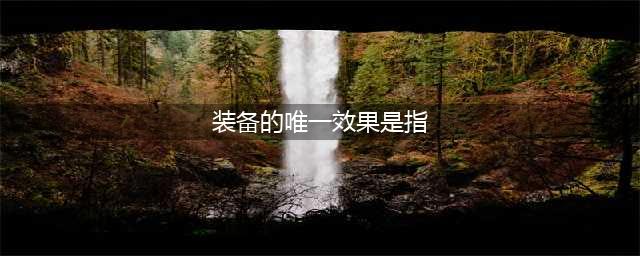 《王者荣耀》夫子的进阶试炼 装备的唯一效果是指(装备的唯一效果是指)
