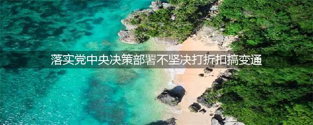落实党中央决策部署严禁打折扣、搞变通(落实党中央决策部署不坚决打折扣搞变通)