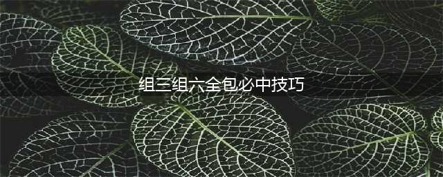 组三、组六理不清？别急，详细玩法都在这！(组三组六全包必中技巧)