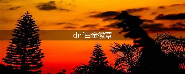 《DNF》白金徽章怎么获得 白金徽章获得方法(dnf白金徽章)