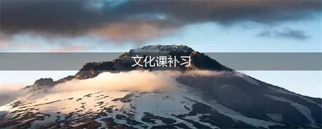 高考文化课补习班(文化课补习)
