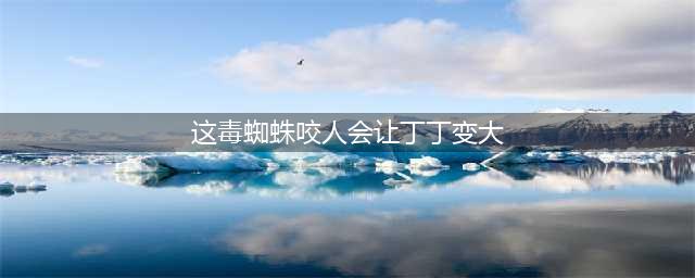 有的毒蜘蛛咬人会让丁丁变大，而有的人被咬两次(这毒蜘蛛咬人会让丁丁变大)