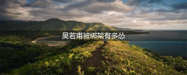 明星遭绑架命在旦夕，公安特警齐参战勇救人质，累累罪犯终被擒(吴若甫被绑架有多怂)