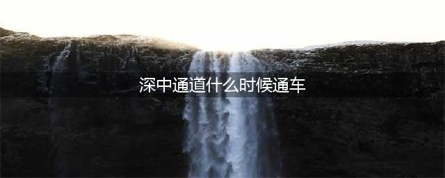 深中通道通车最新消息（2024年6月正式通车）(深中通道什么时候通车)