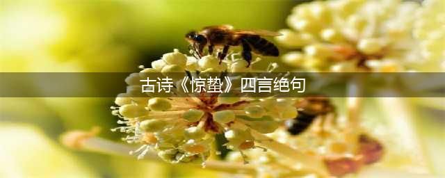 武汉聚师在线浅谈古诗《惊蛰》四言绝句(古诗《惊蛰》四言绝句)