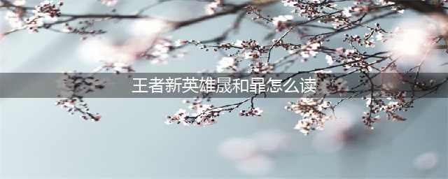 《王者荣耀》晟和暃的读音 晟和暃名字怎么读(王者新英雄晟和暃怎么读)
