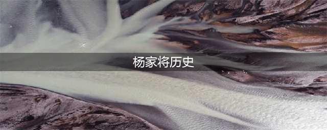 （北宋著名军事家族）杨家将简介(杨家将历史)