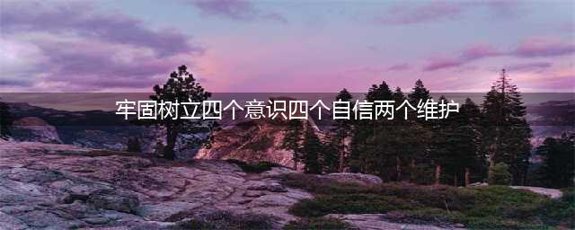 增强“四个意识”，坚定“四个自信”，做到“两个维护”。(牢固树立四个意识四个自信两个维护)
