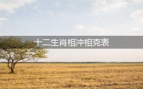 十二生肖相冲相克表生肖属相婚配 八字合婚表(十二生肖相冲相克表)