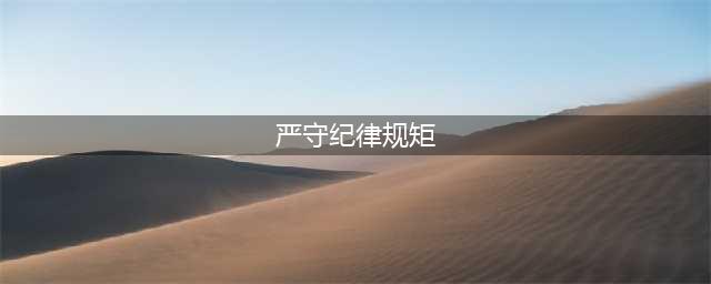 严守纪律规矩 做一名忠诚、干净、担当的新时代党员干部(严守纪律规矩)