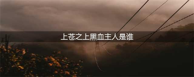 上苍之上黑血主人是谁？主角荒天帝石昊有多强？(上苍之上黑血主人是谁)