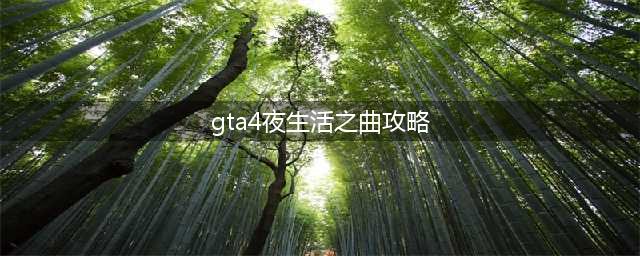 《侠盗猎车手4-夜生活之曲》全任务100%指南(gta4夜生活之曲攻略)