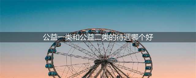 公益一类和二类事业单位哪个待遇更好？(公益一类和公益二类的待遇哪个好)