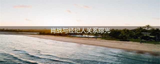 肖战卷入养嫂子事件，被扒与经纪人关系暧昧，戴同款项链共同过年(肖战与经纪人关系曝光)