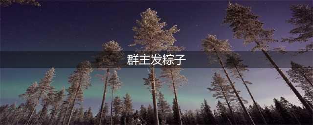 群主发粽子表情包(群主发粽子)