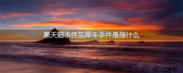 【涨知识】 什么是“黑天鹅”和“灰犀牛”(黑天鹅事件灰犀牛事件是指什么)