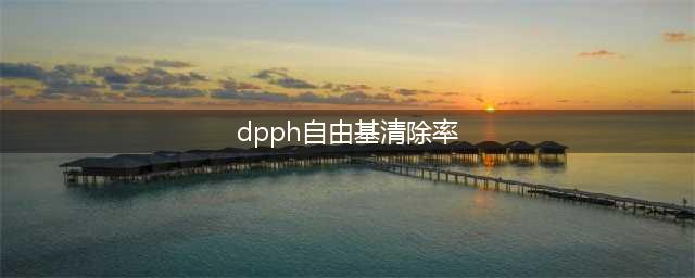 DPPH 自由基清除能力检测(dpph自由基清除率)
