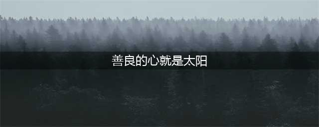 善良的心就是太阳(善良的心就是太阳)