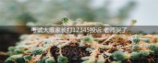 考试太难家长打市长热线12345投诉 老师都被难哭了(考试太难家长打12345投诉 老师哭了)