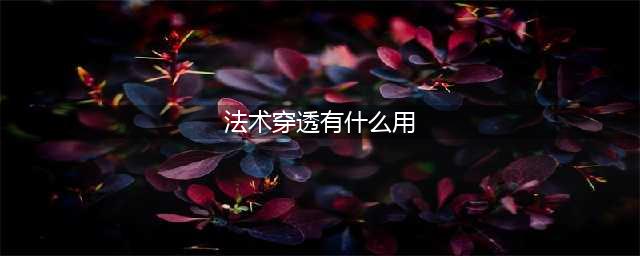 tbc法术穿透作用是什么(法术穿透有什么用)