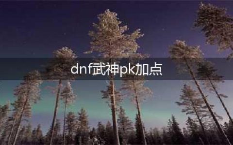 《DNF》100级武神如何加点 100级武神加点方法(dnf武神pk加点)