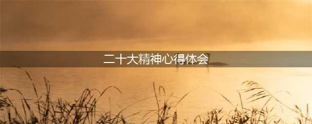 学习党的二十大精神心得体会(二十大精神心得体会)