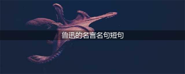 鲁迅最经典的语录50句，果断收藏！(鲁迅的名言名句短句)