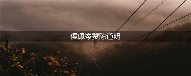 侯佩岑赞陈道明 侯佩岑数度哽咽究竟发生了什么？(侯佩岑赞陈道明)