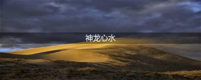 种草 | 今年的第一份心水清单，请查收(神龙心水)