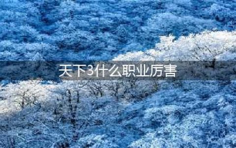 天下3神启职业优劣分析 伤害防御属性选择(天下3什么职业厉害)