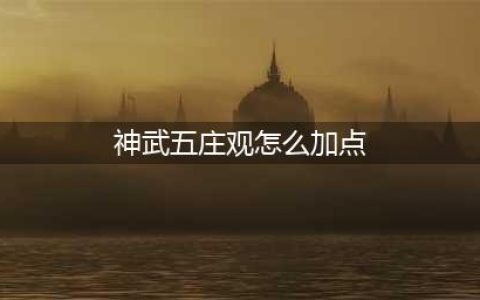 神武2力五庄全方位分析介绍 神武2力五庄怎么玩(神武五庄观怎么加点)