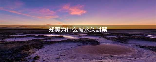 郑爽为什么被永久封禁！(郑爽为什么被永久封禁)