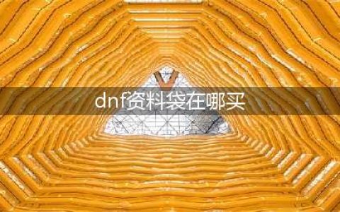 《DNF》资料袋有什么用 资料袋哪里买怎么打开(dnf资料袋在哪买)