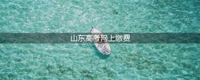 2022年山东高考报名缴费入口(山东高考网上缴费)