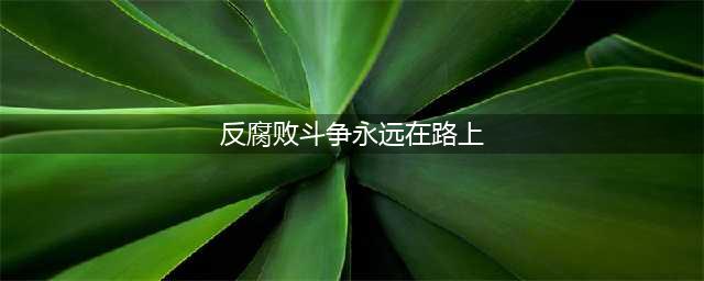 反腐败斗争永远在路上(反腐败斗争永远在路上)