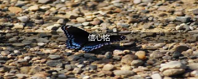 赵孟頫《信心铭》高清附释文(信心铭)